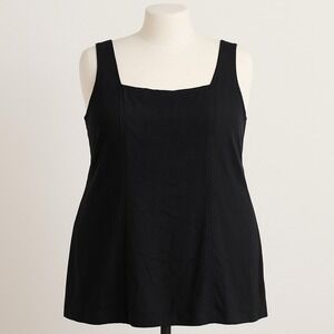 Old Navy Womens Linen Dress Size 3X Black Sleeveless‎ Casual Summer Minimalist